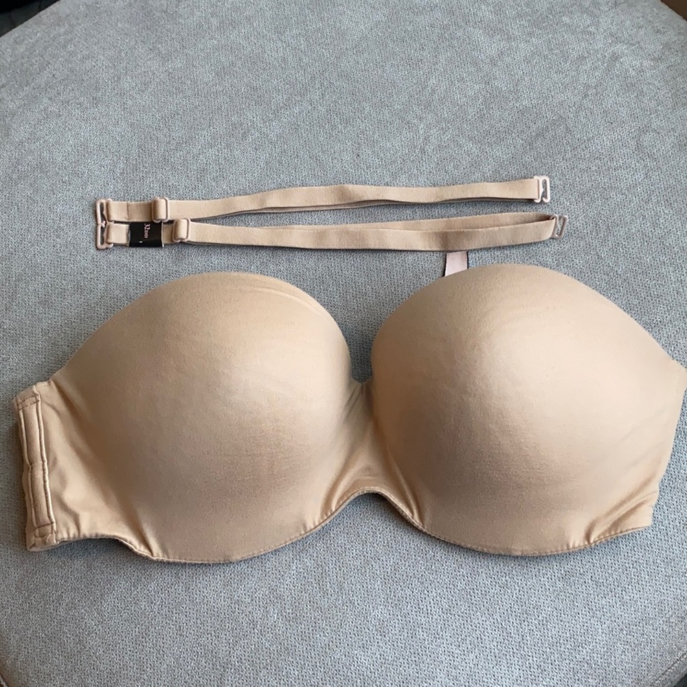 Victoria Secret Strapless Bra - Beige/Tan/Kahki/Nude 32DD